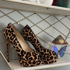 MICHAEL Michael Kors Leopard Print Platform Heels